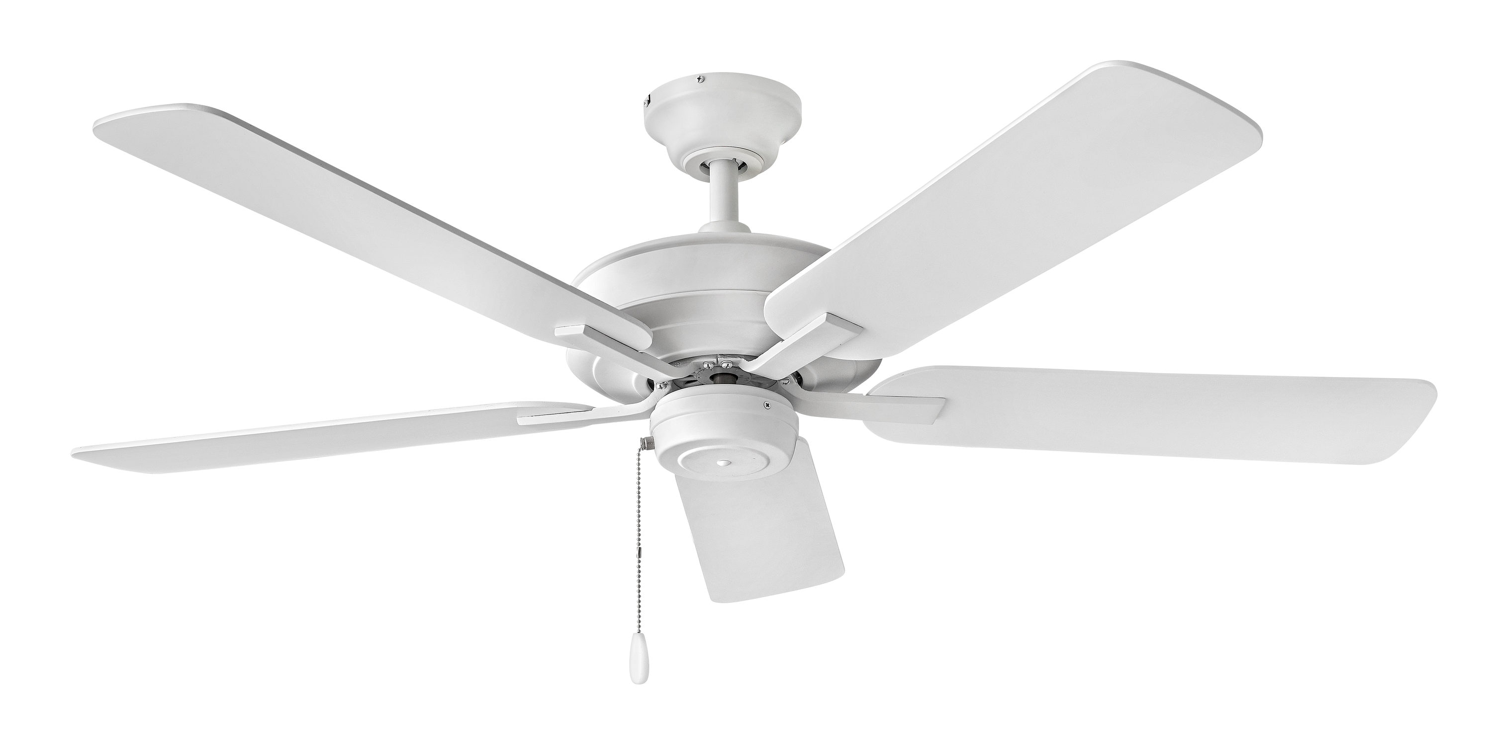Metro 52-in Smart Chalk White with Chalk White, Weathered Wood Blades Ceiling Fan Light Kit Compatible ( 5 -Blade )
