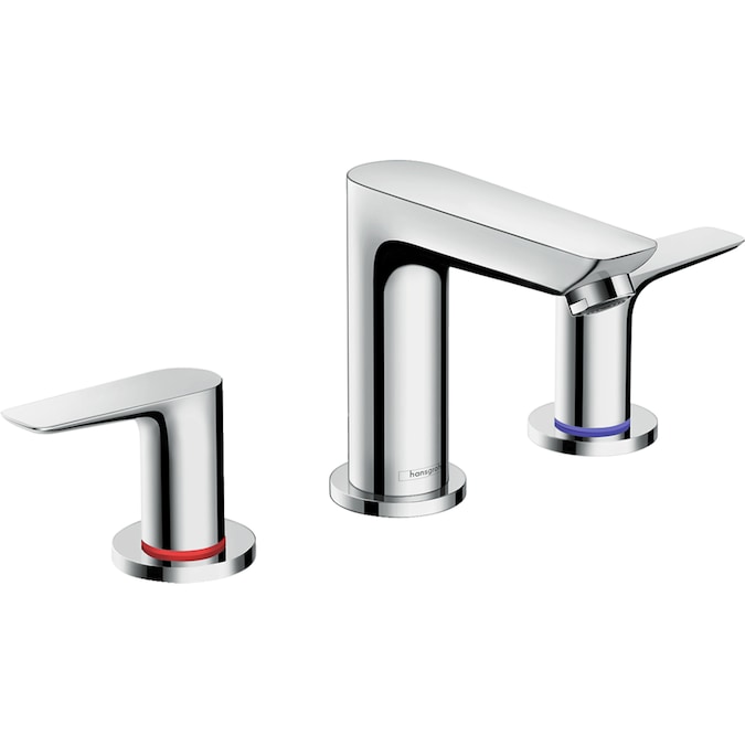 Hansgrohe Talis E Chrome Widespread 2-Handle WaterSense Bathroom Sink Faucet with Drain