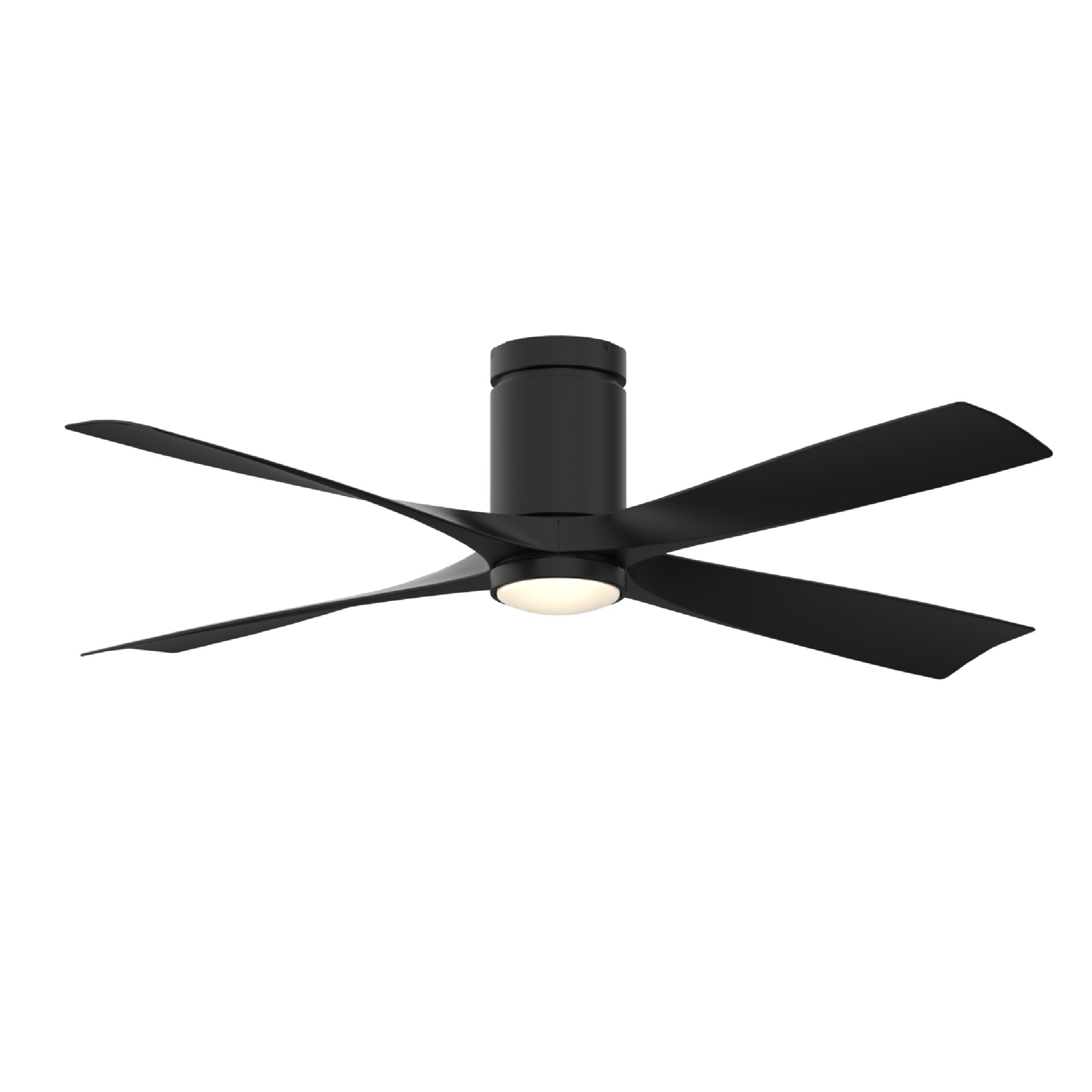 AireFlush 52-in Color-Changing Integrated LED Outdoor Flush Mount Black with Black Blades Ceiling Fan With Light - Remote Included ( 4 -Blade ) - Image 3