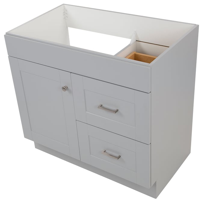 Project Source 36-in Gray Bathroom Vanity Base Cabinet without Top - Image 5