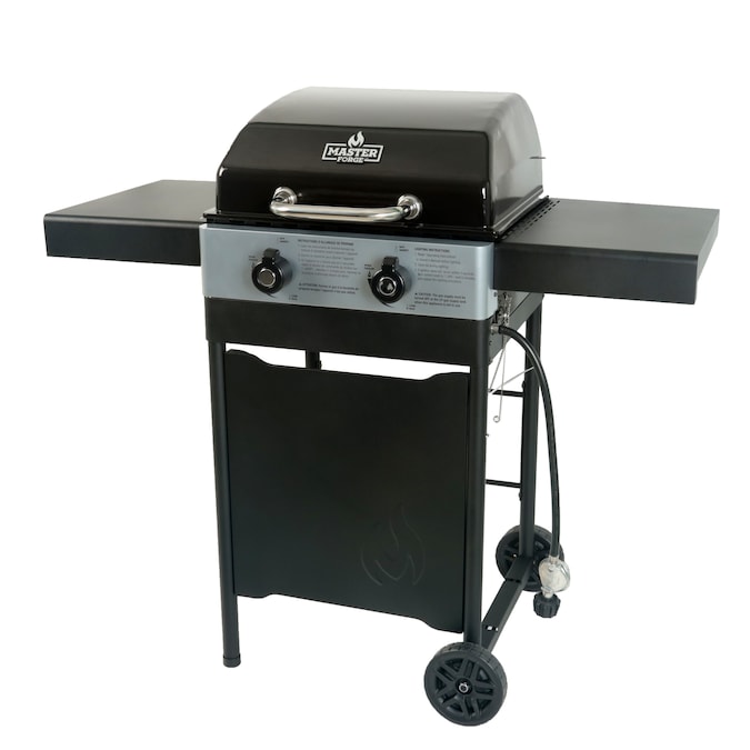 Master Forge Black/Porcelain Enamel 2-Burner Liquid Propane Gas Grill