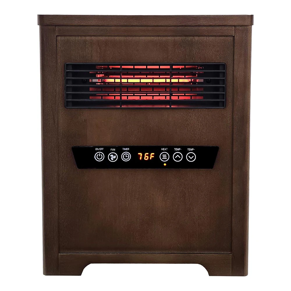 Up to 1500-Watt Infrared Cabinet Indoor Electric Space Heater with Thermostat and Remote Included