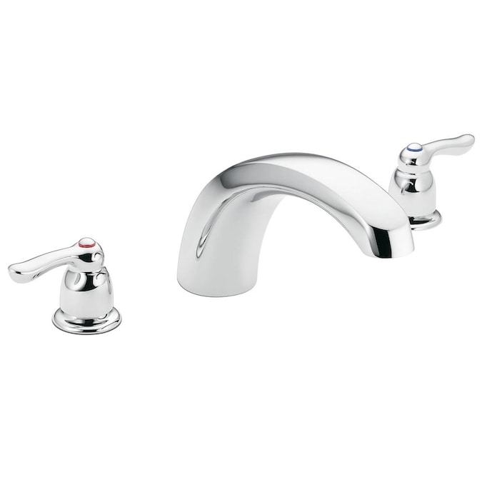 Moen Chateau Chrome 2-handle Deck-mount Roman Low-arc Bathtub Faucet