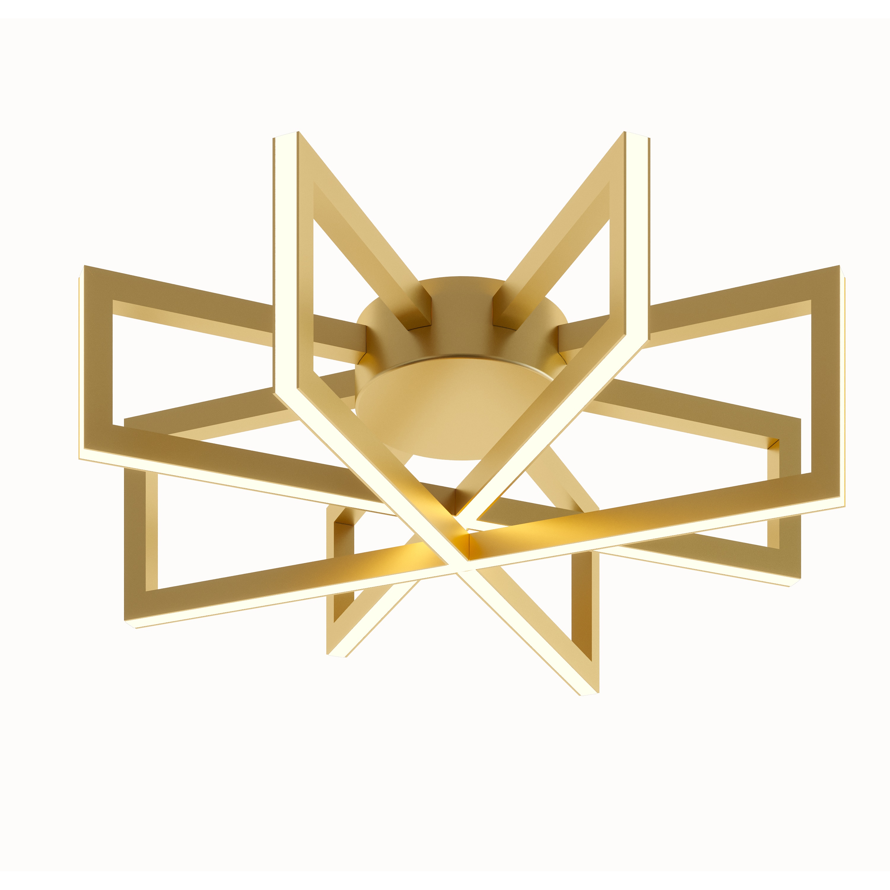 Cass 1 -Light 17-in Gold Integrated LED Flush Mount Light