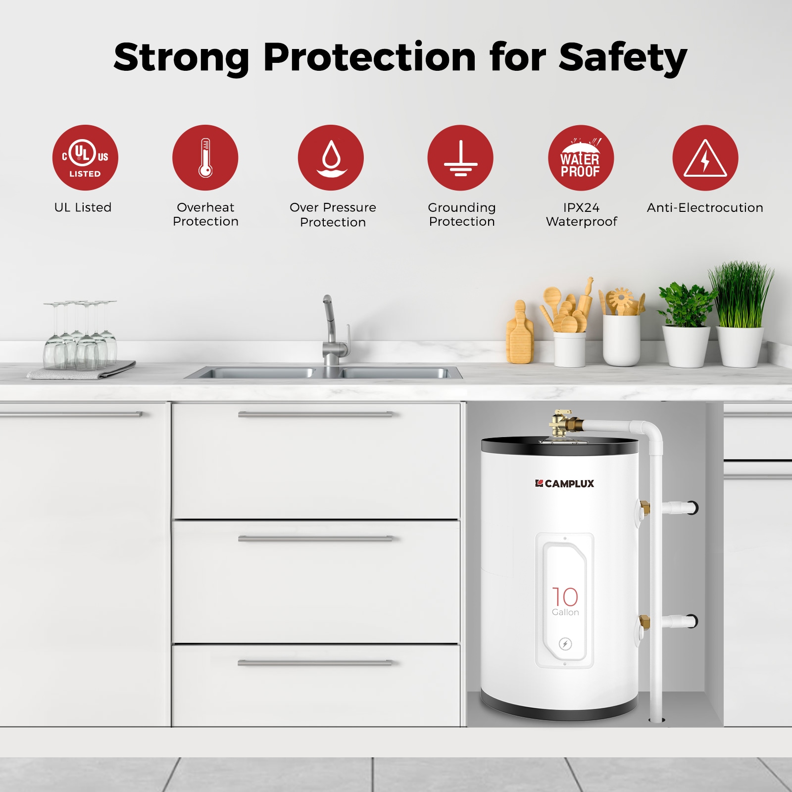 10-Gallon Electric Tank Water Heater - Image 8