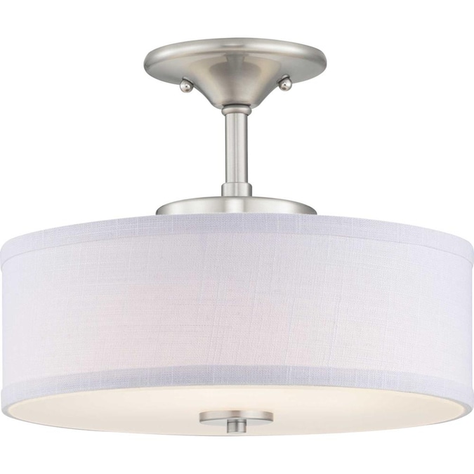 Progress Lighting Inspire LED 1-Light Brushed Nickel Semi Flush Mount Light ENERGY STAR - Image 3