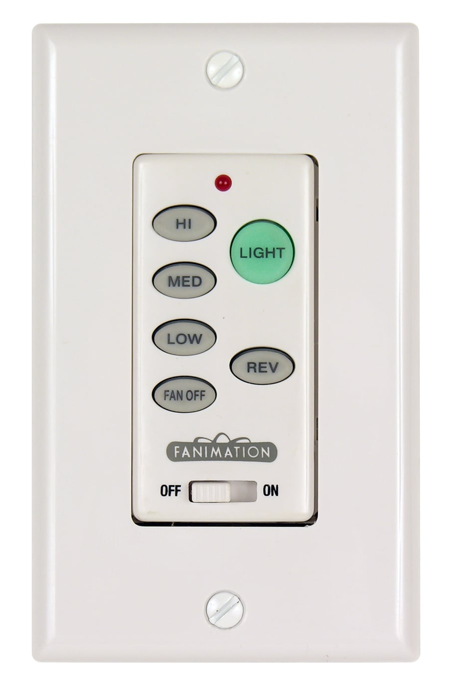 AC Motor 1.25 -Amp 3-speed Touch Fan Control Wall Plate Included , White