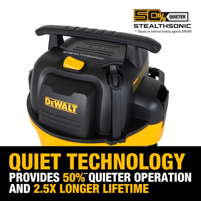 DEWALT Stealthsonic Quiet 9-Gallons 5-HP Corded Wet/Dry Shop Vacuum with Accessories Included - Image 8