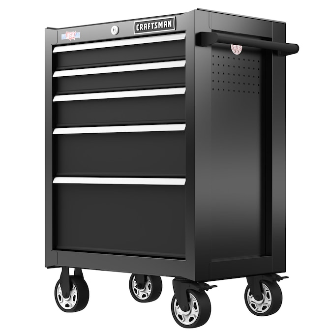 CRAFTSMAN 2000 Series 26.5-in W x 37.5-in H 5-Drawer Steel Rolling Tool Cabinet (Black)