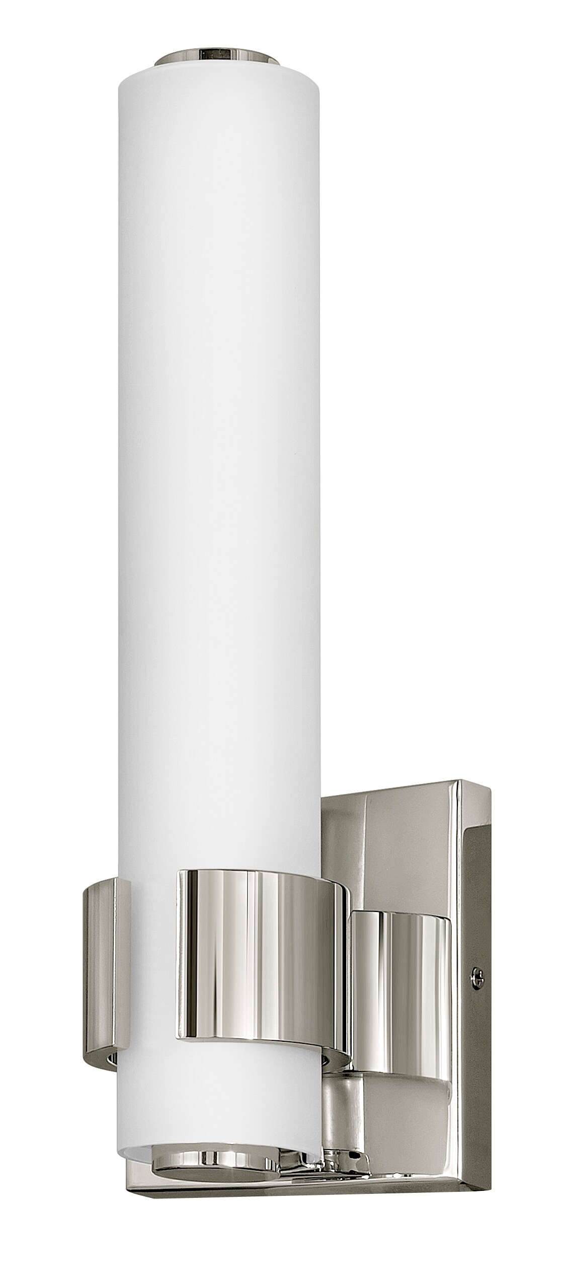 Aiden 4.75-in W 1 -Light Polished Nickel Integrated LED Wall Sconce - Image 4