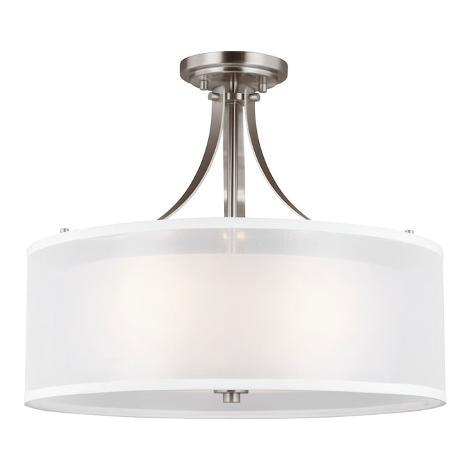 Generation Lighting Elmwood Park 3-Light Brushed Nickel Semi mount light