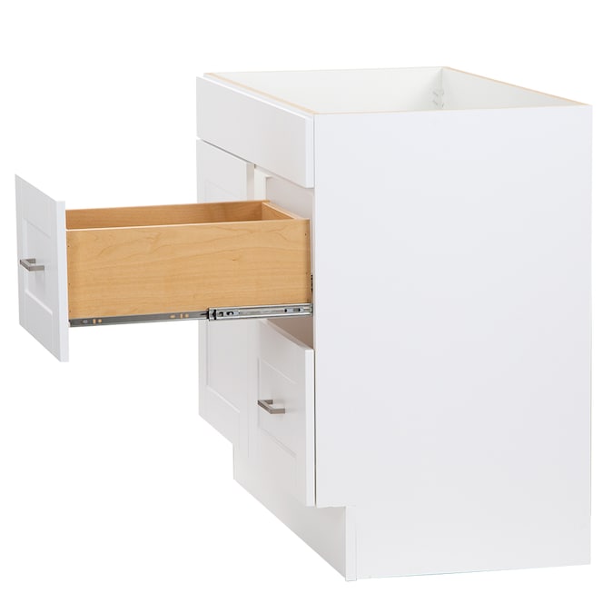 Project Source 36-in White Bathroom Vanity Base Cabinet without Top - Image 10