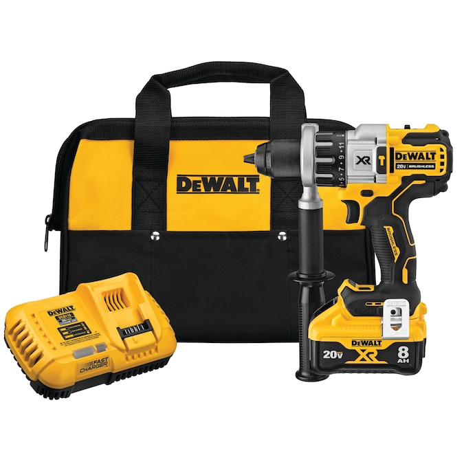 DEWALT XR POWER DETECT 1/2-in 20-volt Max Variable Brushless Cordless Hammer Drill (1-Battery Included)