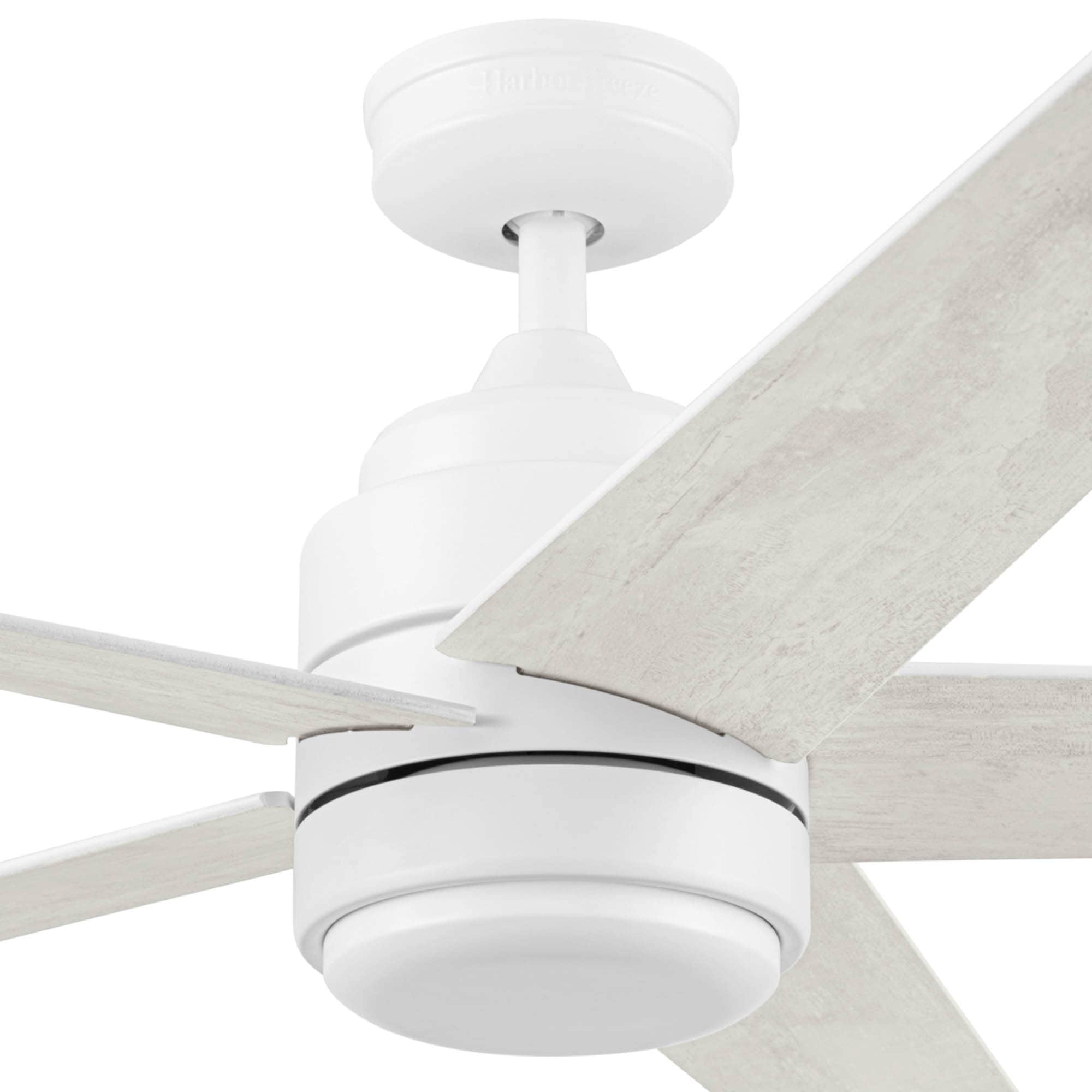 Carlow 52-in Color-Changing Outdoor White with White/Driftwood Blades Ceiling Fan With Light - Remote Included ( 5 -Blade ) - Image 17