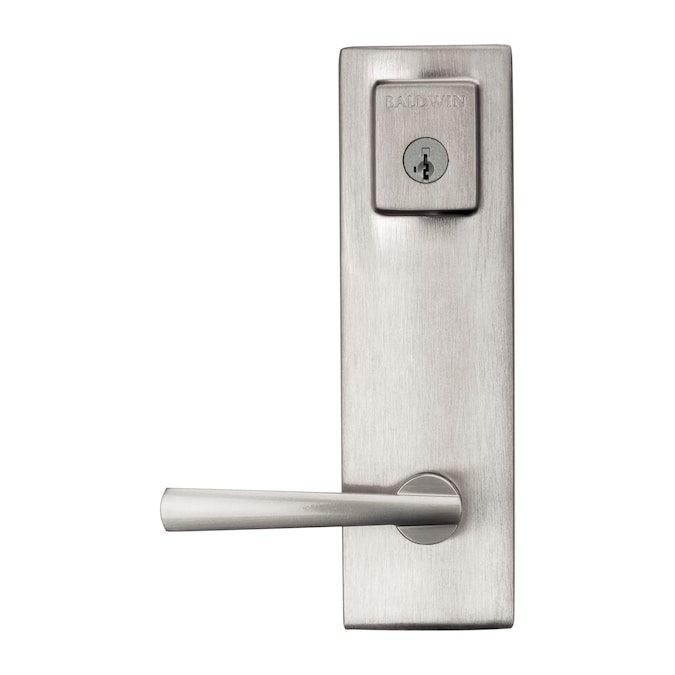 Baldwin Prestige Series Spyglass Satin Nickel Single-Cylinder Deadbolt Keyed Entry Door Handleset with Spyglass Lever and Smartkey - Image 4