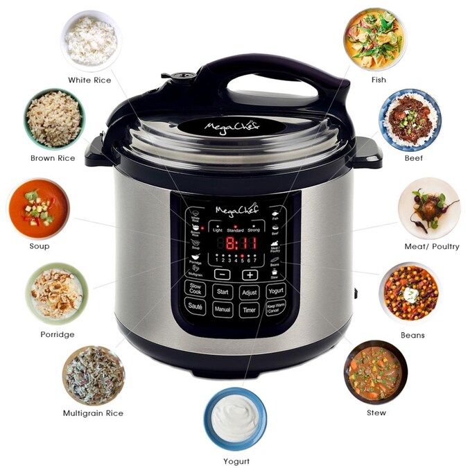 MegaChef 8-Quart Programmable Electric Pressure Cooker - Image 2