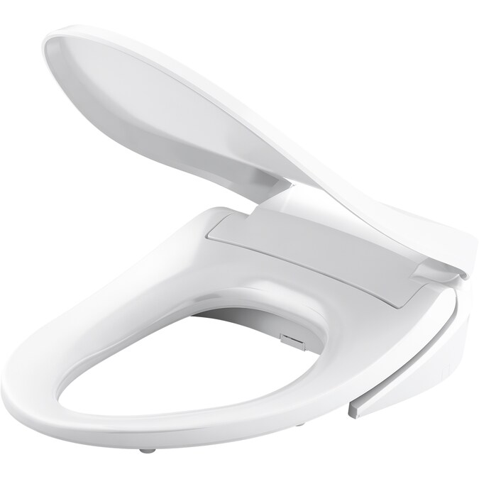 ER PureWash E545 Plastic White Elongated Soft Close Heated Bidet Toilet Seat