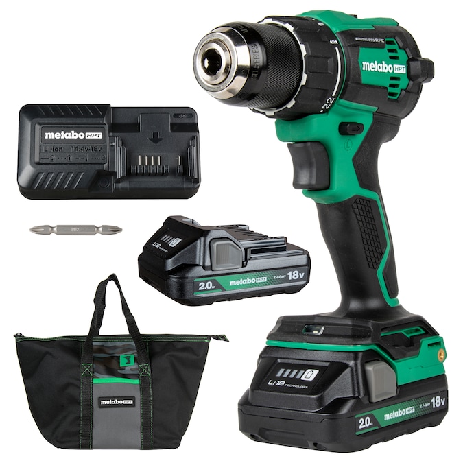 Metabo HPT 18-volt 1/2-in Keyless Brushless Cordless Drill (2-Batteries Included, Charger Included and Soft Bag included)
