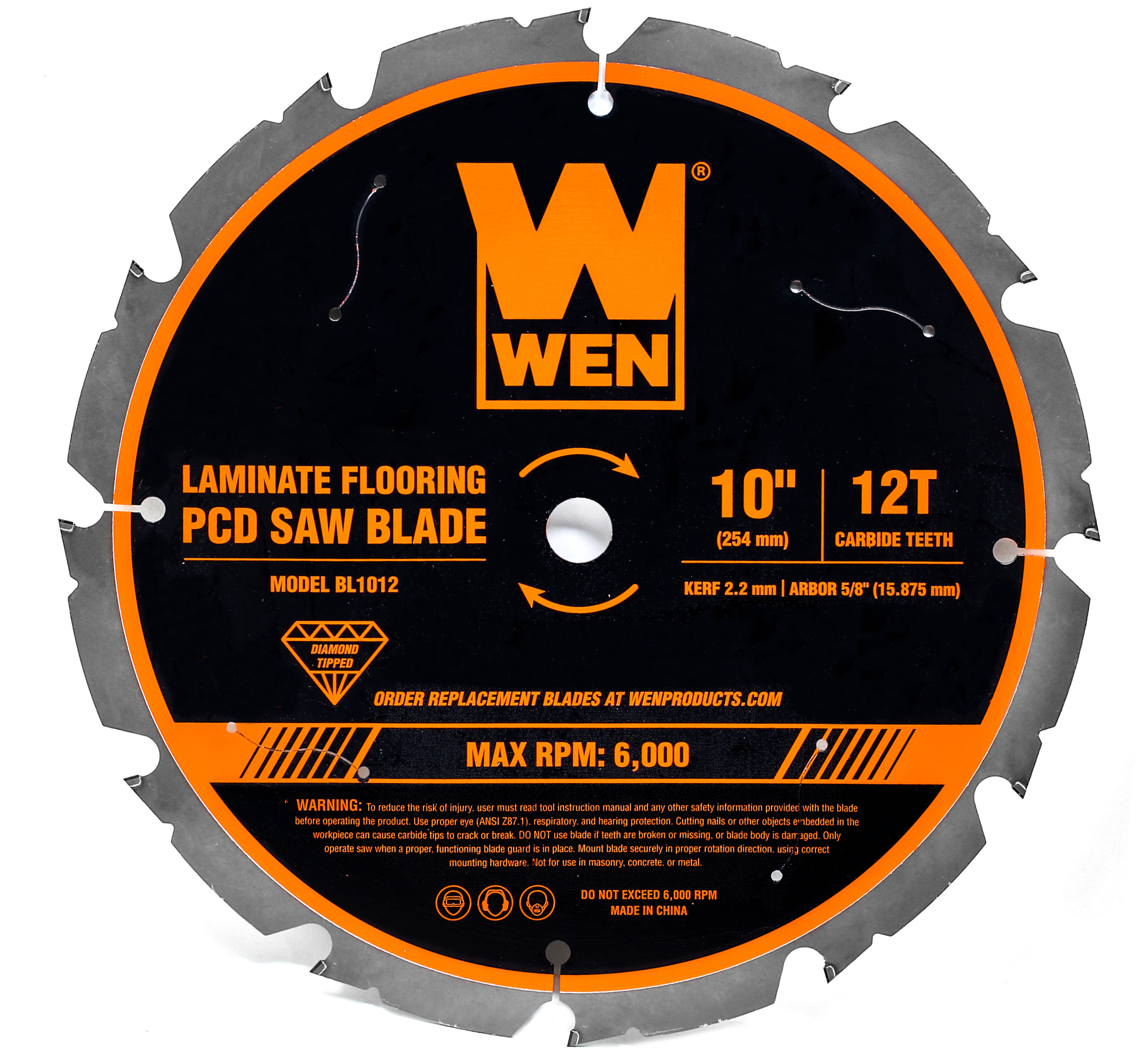 10-in 12 -Tooth Diamond Circular saw blade Individual