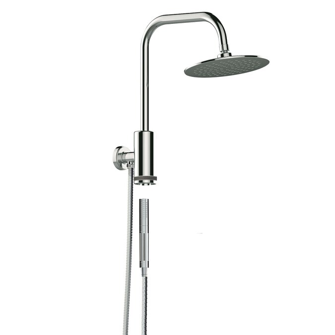 PULSE Retro Fit Chrome 8-in Shower Faucet Bar System with 2-way Diverter