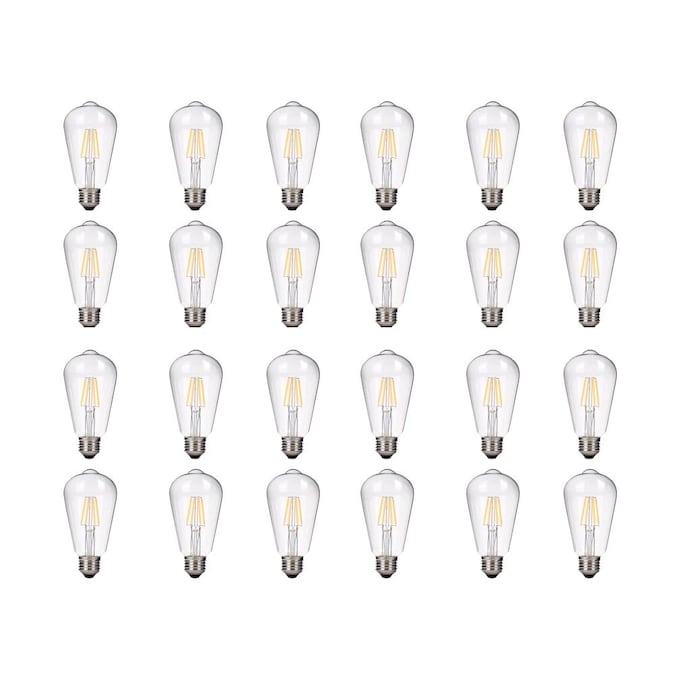 emark 40-Watt EQ ST64 Soft White E26 Dimmable LED Decorative Light Bulb (24-Pack)
