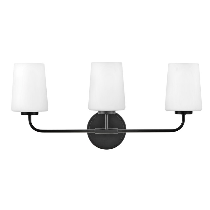Lark Kline 23.8-in 3-Light Matte Black LED Transitional Vanity Light