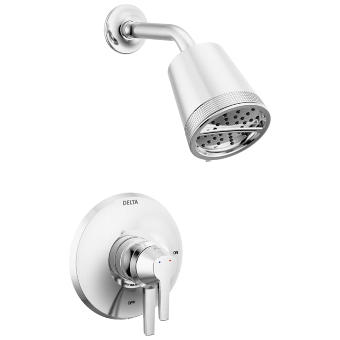 Delta Galeon Lumicoat Chrome 2-handle Multi-function Round Shower Faucet