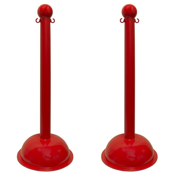 Mr. Chain Red Heavy Duty Stanchion (2-Pack)