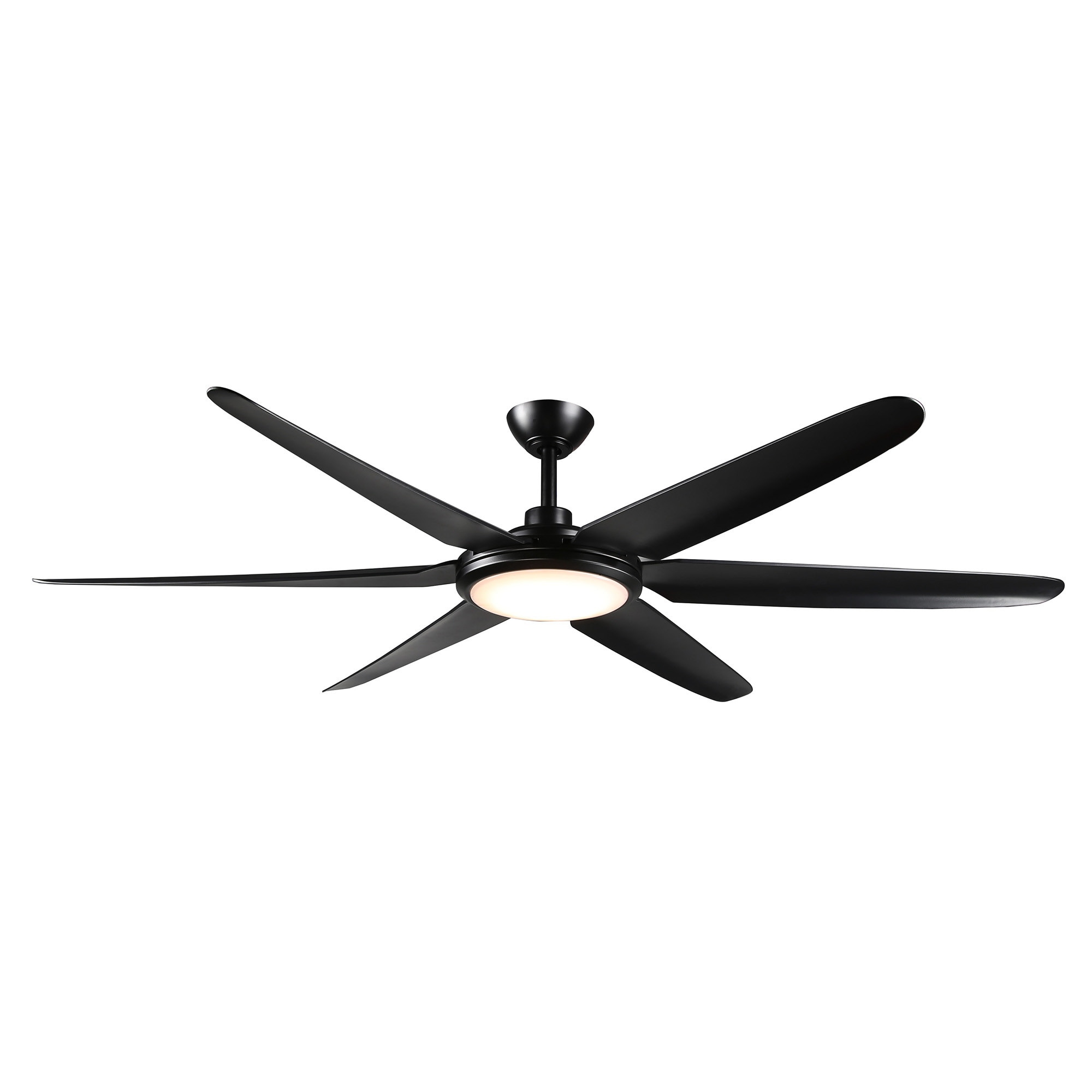 65-in Integrated LED Black with Black Blades Ceiling Fan With Light - Remote Included ( 6 -Blade ) - Image 8