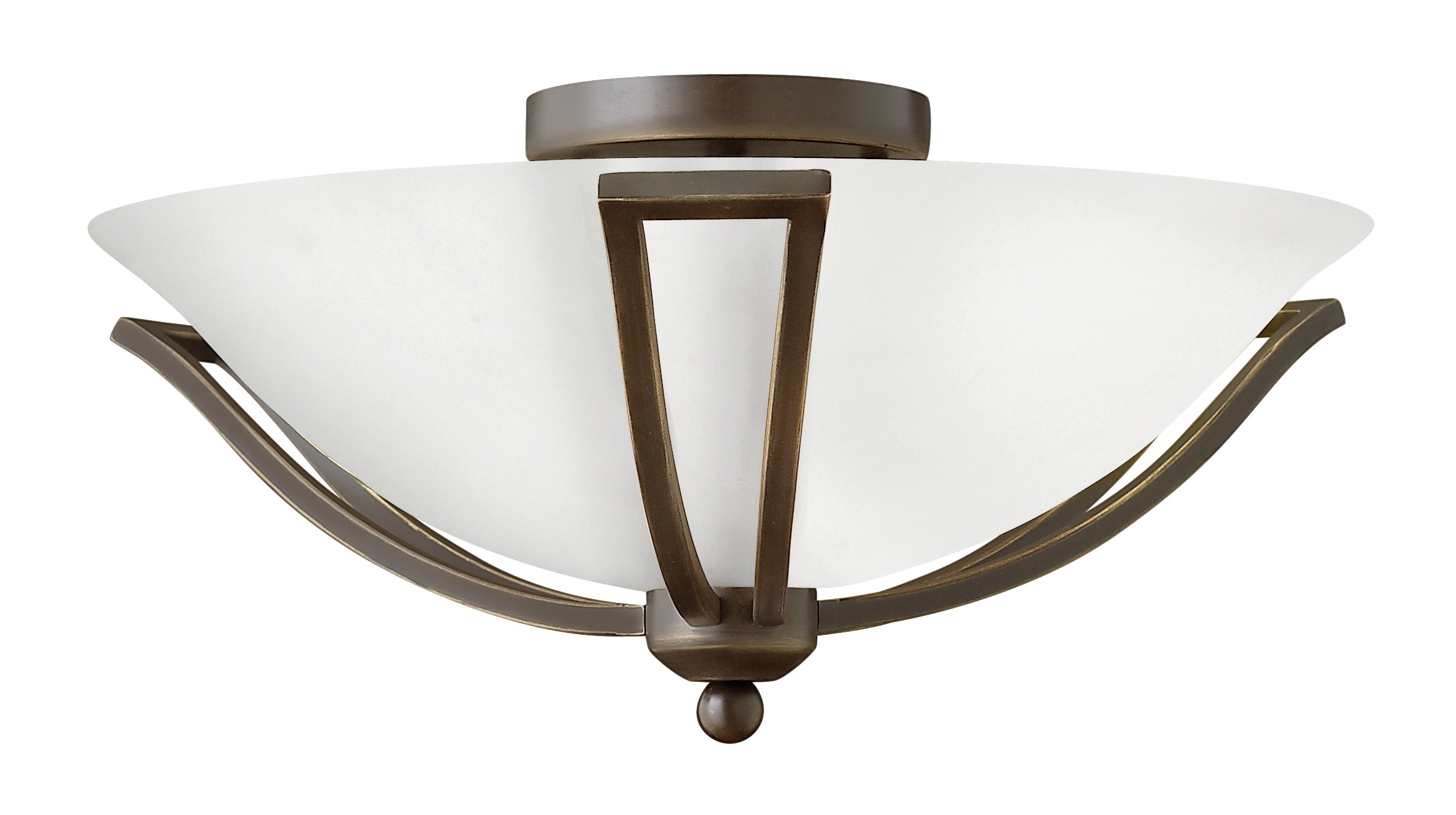 Bolla 1 -Light 16.75-in Antique Bronze Flush Mount Light