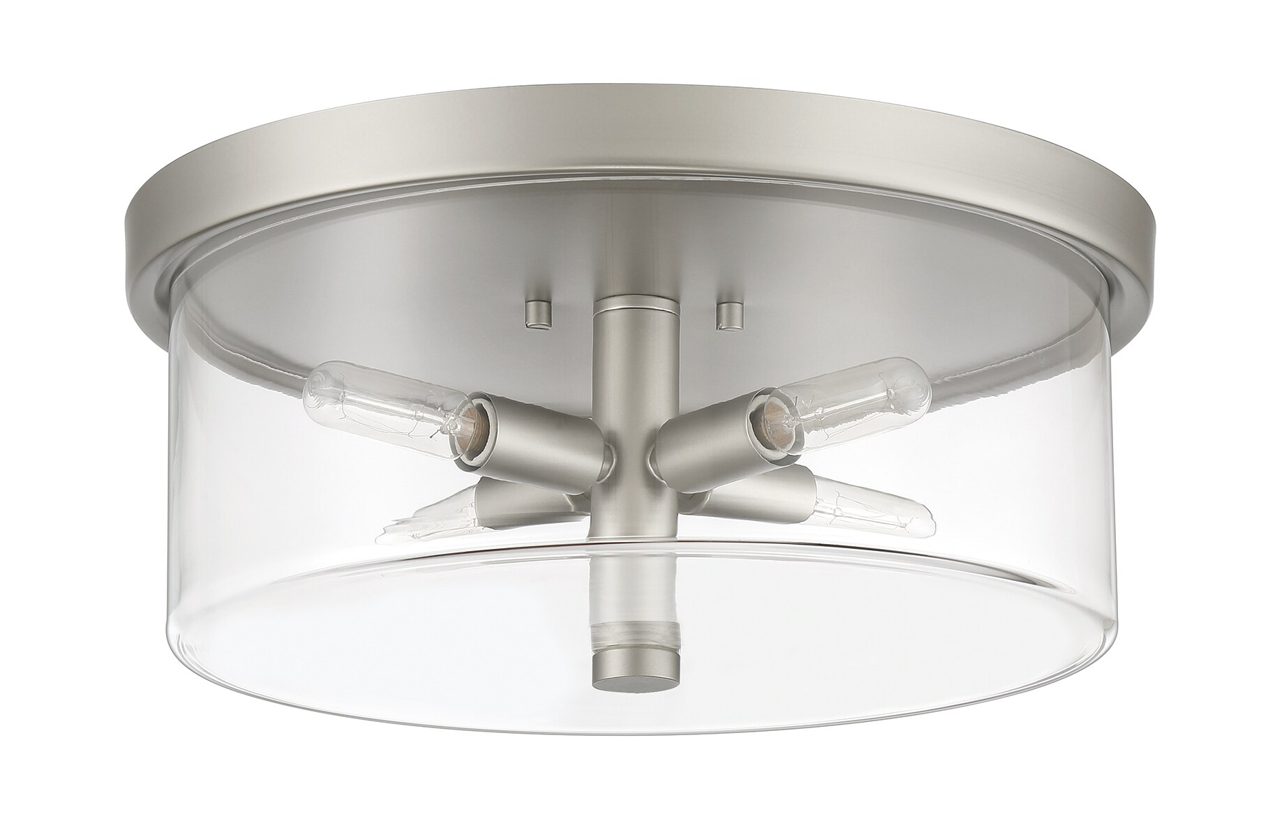Hailie 4 -Light 15-in Satin Nickel Flush Mount Light - Image 3