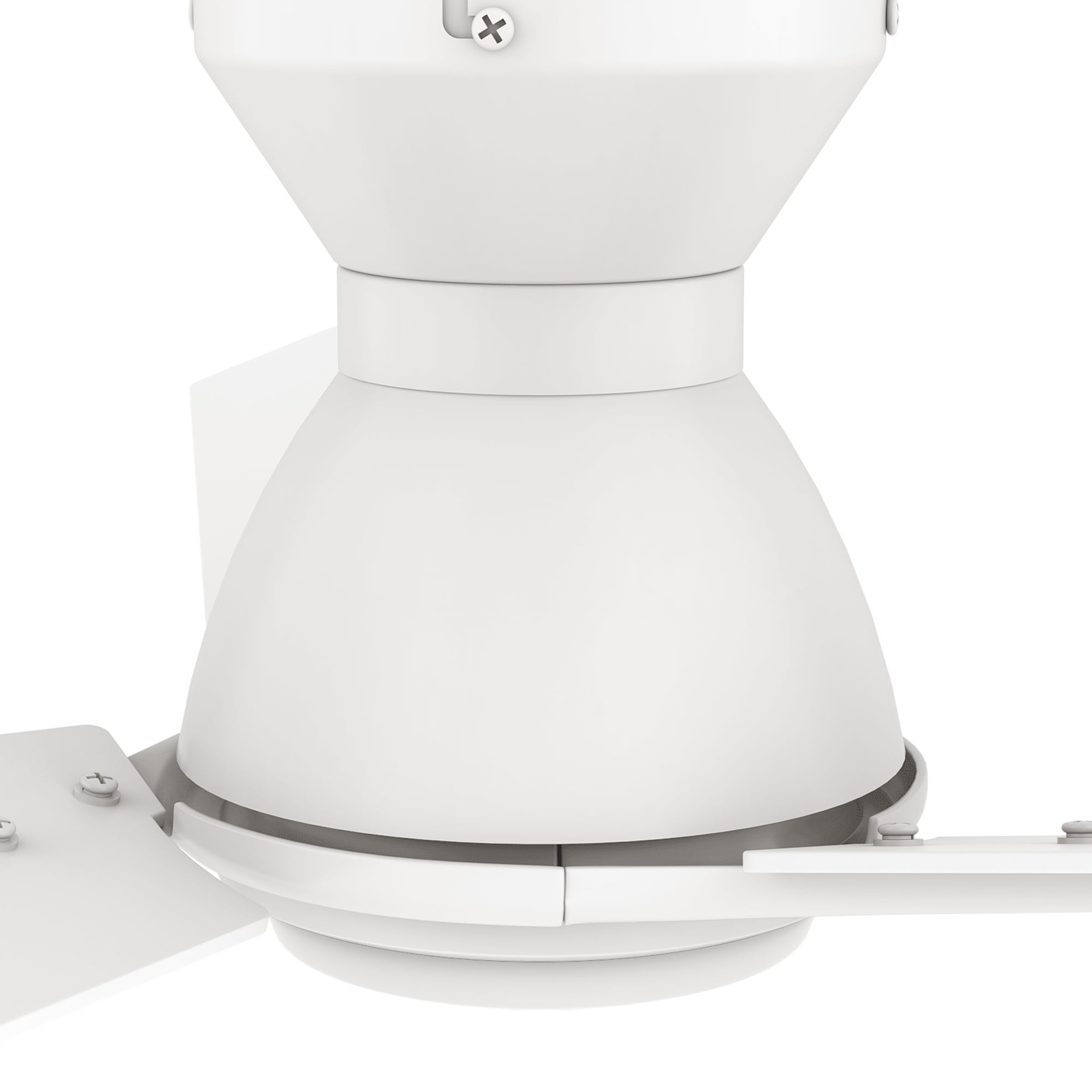 Tilbury 48-in Integrated LED Outdoor Flush Mount Smart White with White Blades Ceiling Fan With Light - Remote Included ( 3 -Blade ) - Image 3