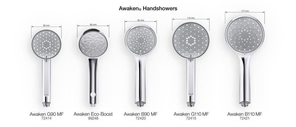 Awaken 3.0 -Spray Vibrant Brushed Nickel Handheld Shower Head 1.75 GPM - Image 2