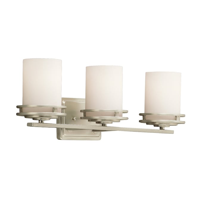 Kichler Hendrik 24-in 3-Light Brushed Nickel Modern/Contemporary Vanity Light
