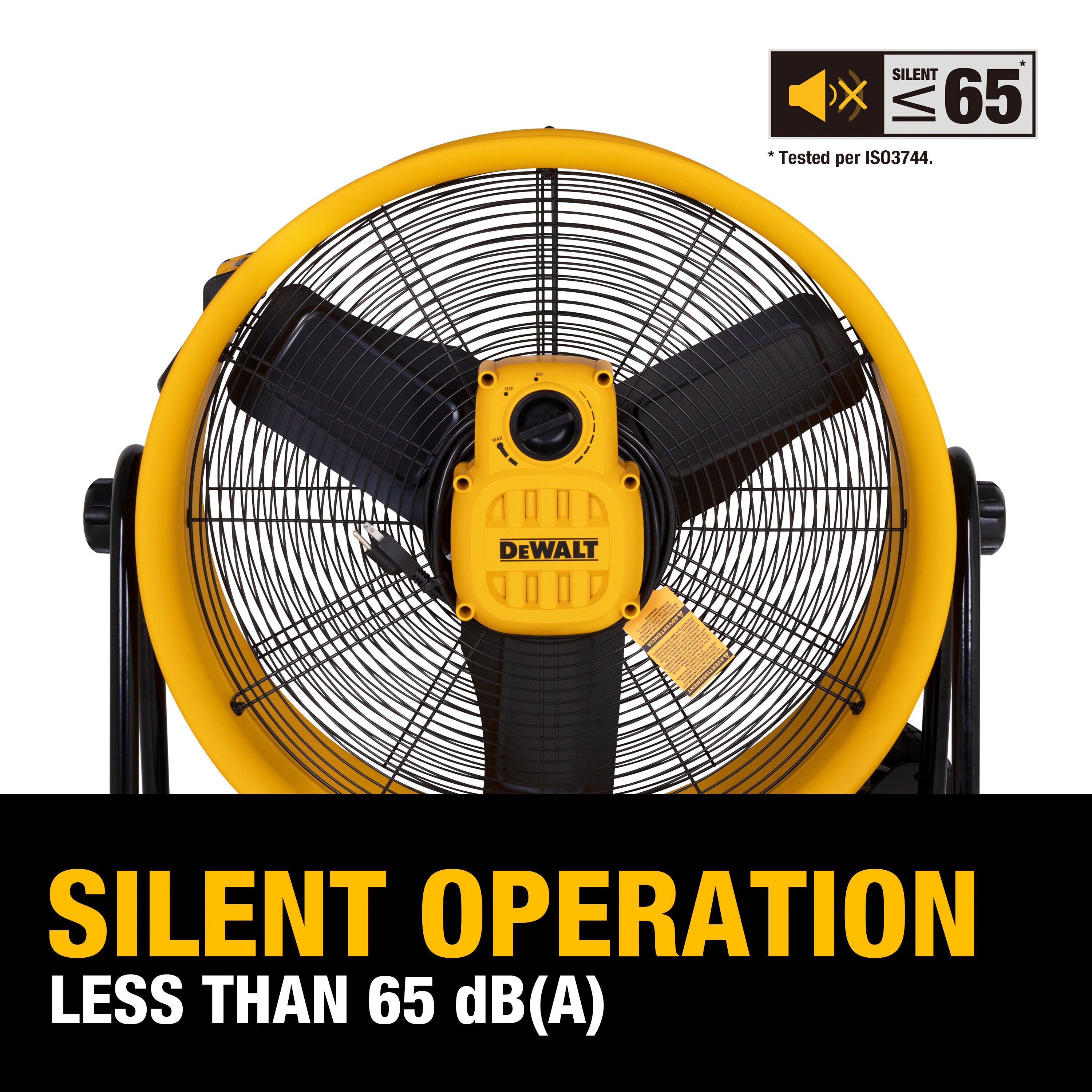 24-Inches 120 -Volt High Velocity Indoor/Outdoor Yellow Industrial Fan - Image 5