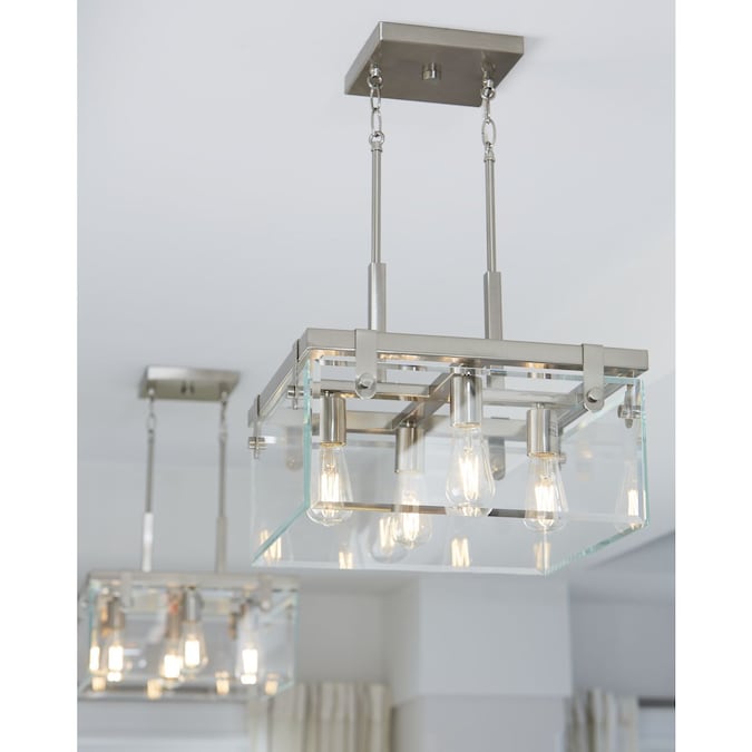 Progress Lighting Glayse 4-Light Brushed Nickel Semi Flush Mount Light - Image 4