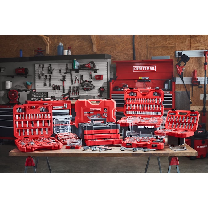 CRAFTSMAN 135-Piece Standard (SAE) and Metric Polished Chrome Mechanics Tool Set with Hard Case - Image 12