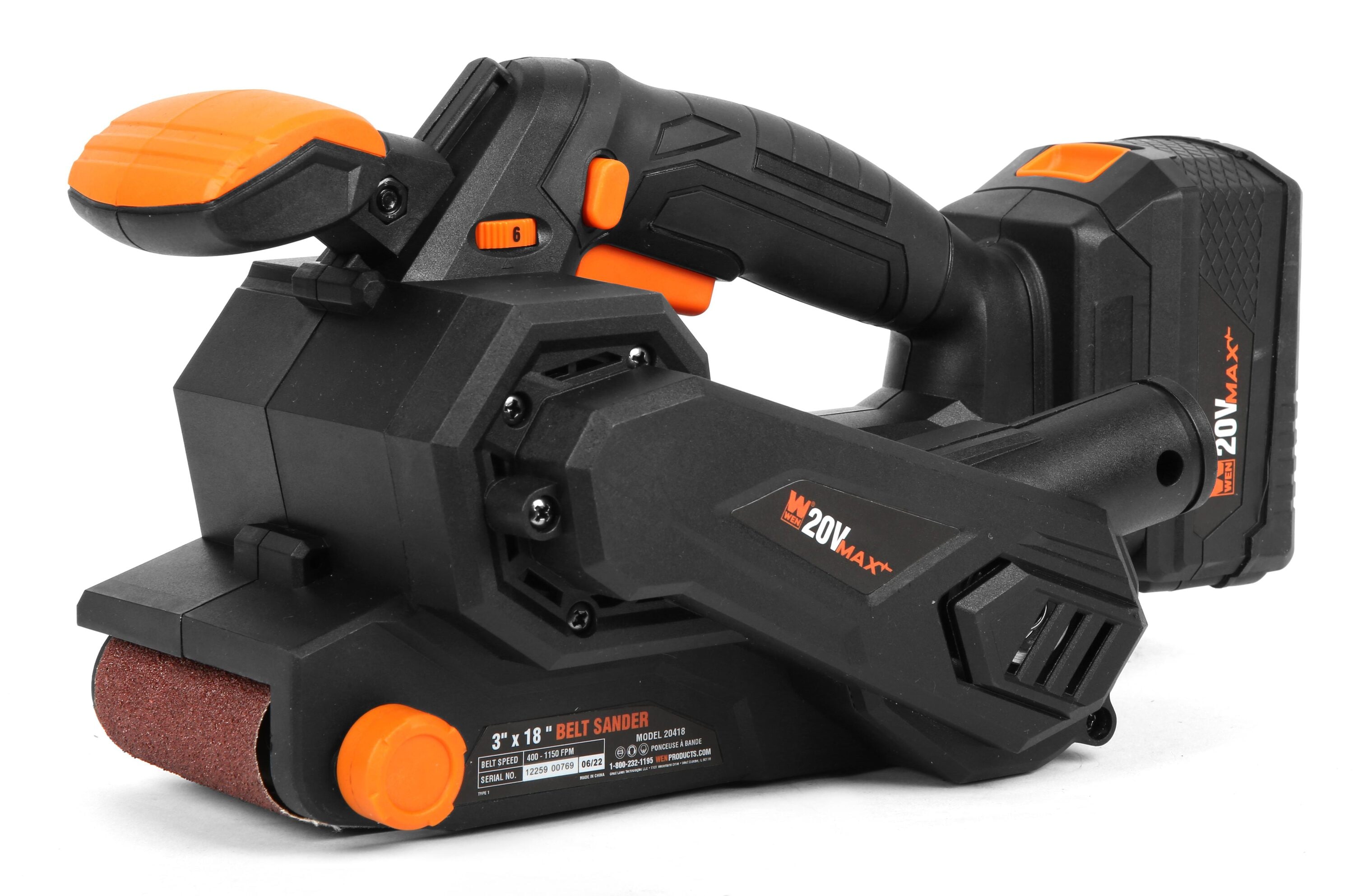 20-Volts Belt Cordless Sander with Dust Management Battery Included