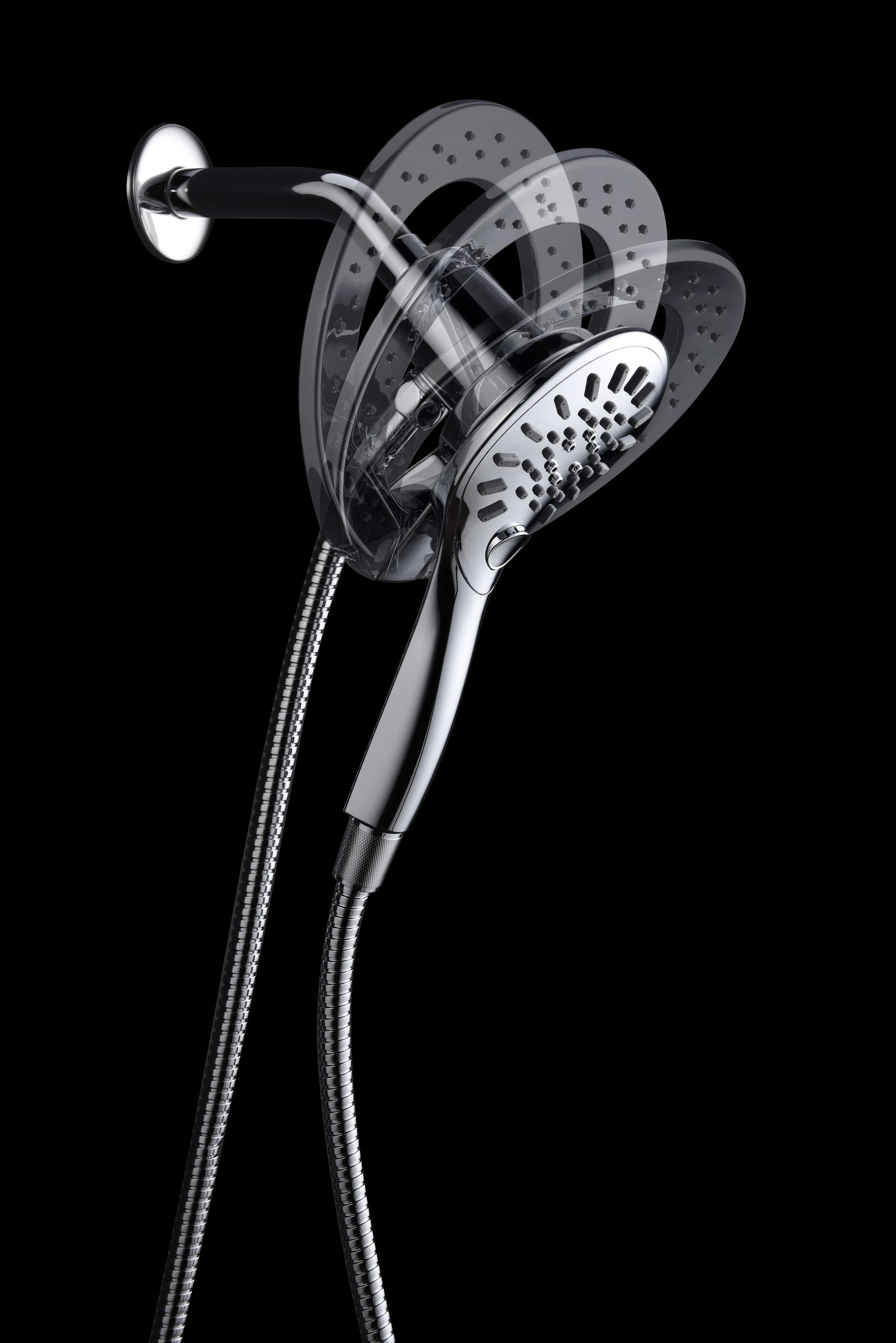 Valkyrie 3.0 -Spray Polished chrome 7.48-in Round Dual/Combo High Pressure Rain Shower Head 1.8 GPM - Image 3