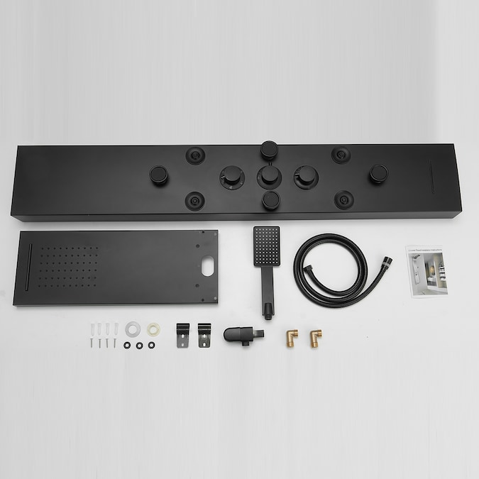 BWE Black-without Temperature Display 8-in Shower Tower System with 3-way Diverter - Image 9