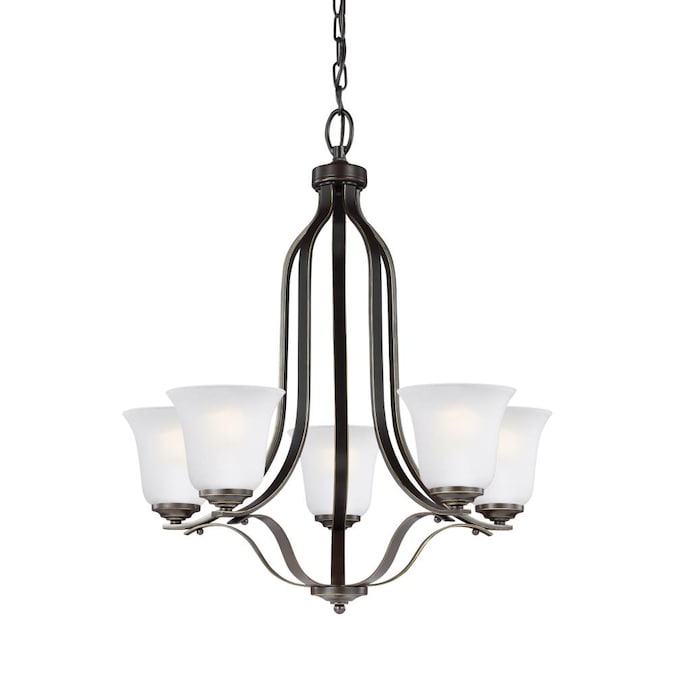 Generation Lighting Emmons 5-Light Matte Bronze Traditional Damp Rated Chandelier
