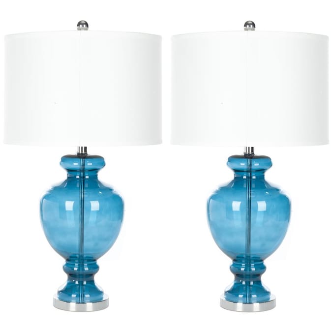 Safavieh Morocco Modern/Contemporary Medium Base (e-26) Lamp Set with Off-white Shades