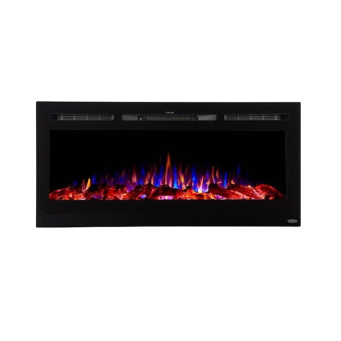 Touchstone 40-in W Black Fan-forced Wall-mount Electric Fireplace with Remote Control Included