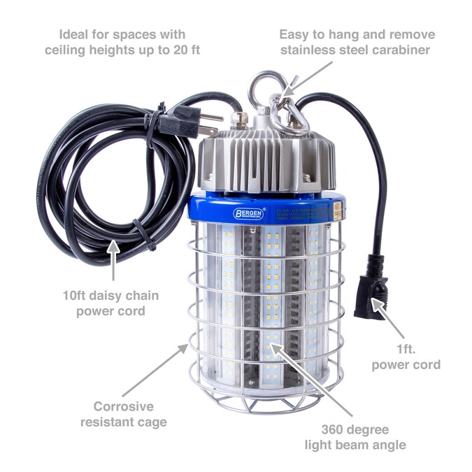 Bergen Industries 7500-Lumen LED Plug-in Portable Work Light - Image 3