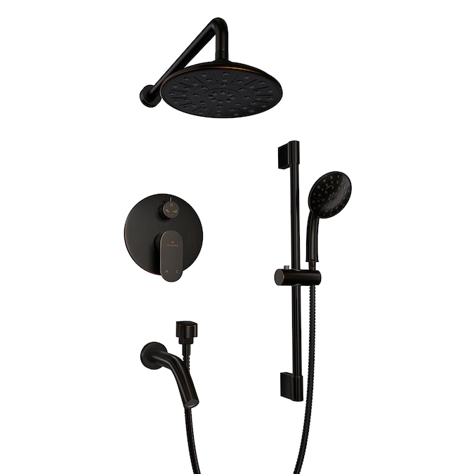 Mondawe Oil-Rubbed Bronze 8-in Built-In Shower Faucet System with 3-way Diverter (Pressure-balanced Valve Included)