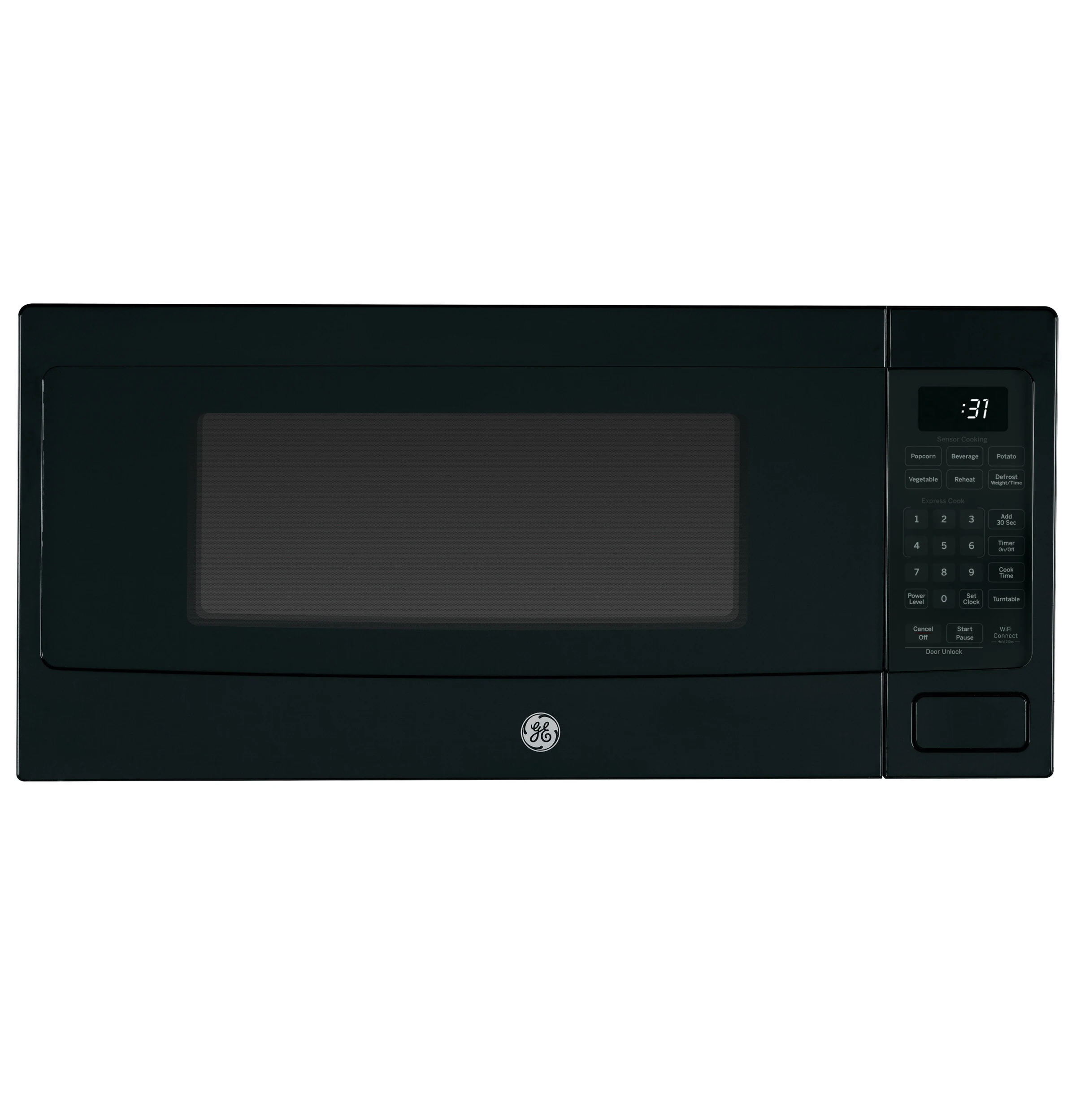 Profile 1.1-cu ft Medium 800 -Watt Sensor Cooking Controls Countertop Microwave ( Black )