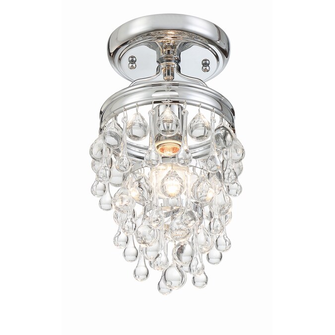 Crystorama Calypso 1-Light 7.25-in Polished Chrome Semi Flush Mount Light - Image 5
