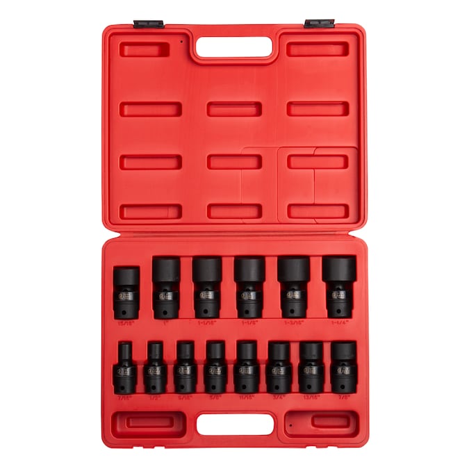 SUNEX TOOLS 14-Piece Standard (SAE) 1/2-in Drive Set 6-point Impact Socket Set