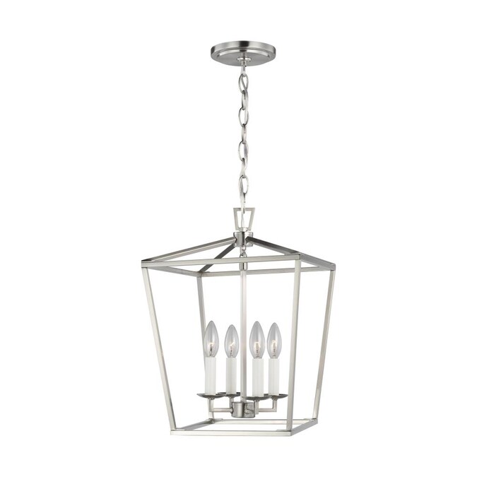Generation Lighting Dianna 4-Light Brushed Nickel Transitional Lantern Medium Hanging Pendant Light