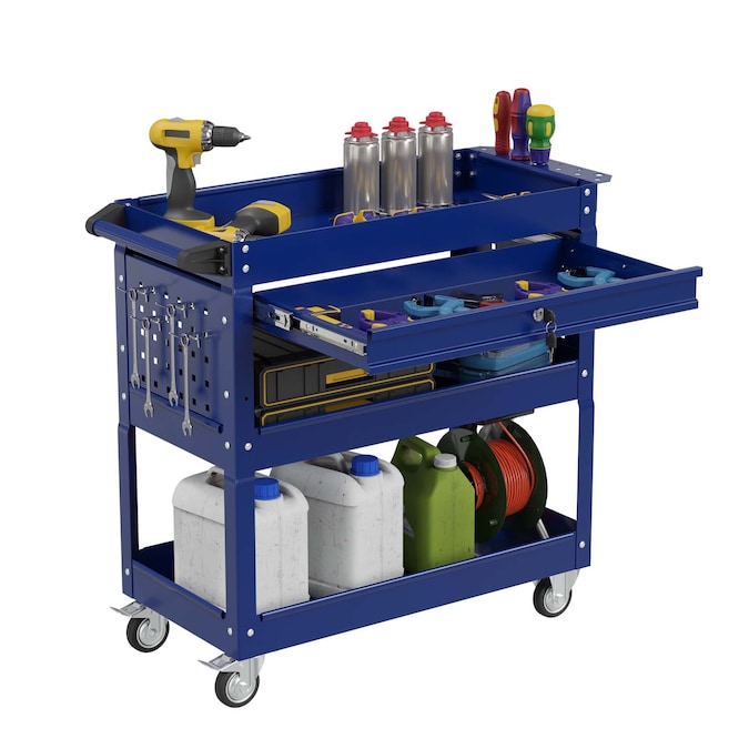 RaDEWAY 30-in 1-Drawer Shelf Utility Cart